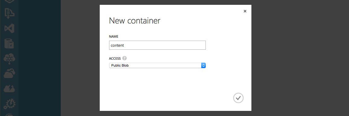 Create a container
