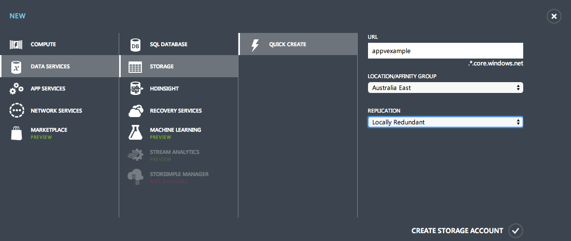 Storage Account Creation